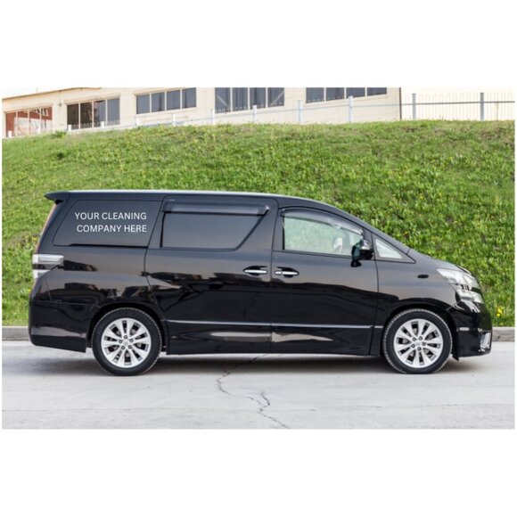 CUSTOM CLEANING COMPANY STICKERS FULL WINDOW DECALS FOR VAN CAR - Picture 2 of 3